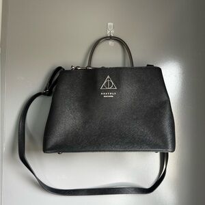 Loungefly Black Deathly Hallows Shoulder Bag